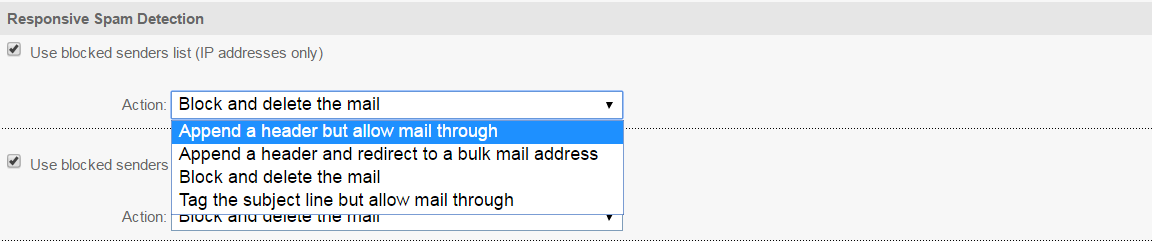 response spam detection